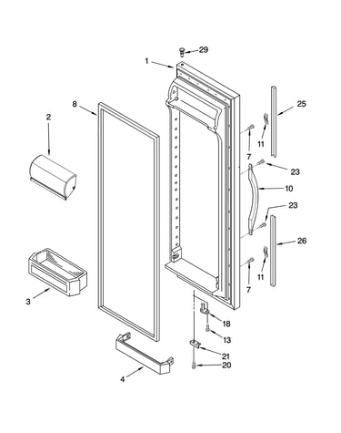 Refrigerator door parts