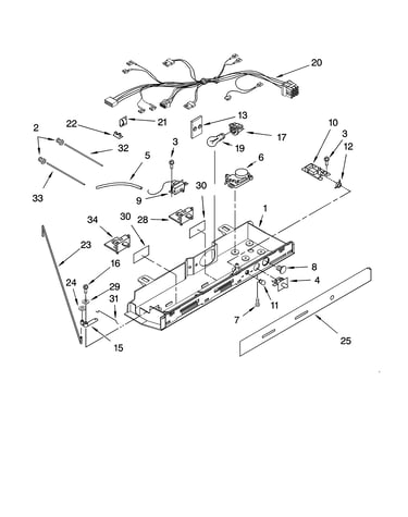 Control parts, parts not illustrated