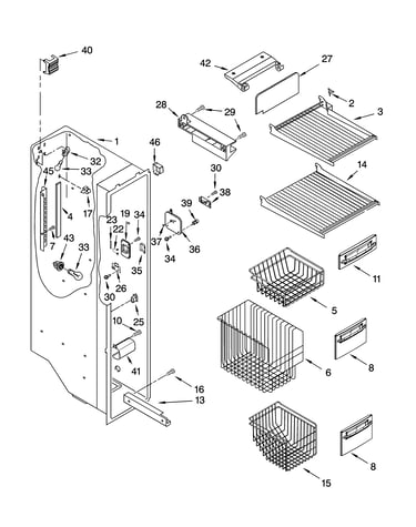 Freezer liner parts