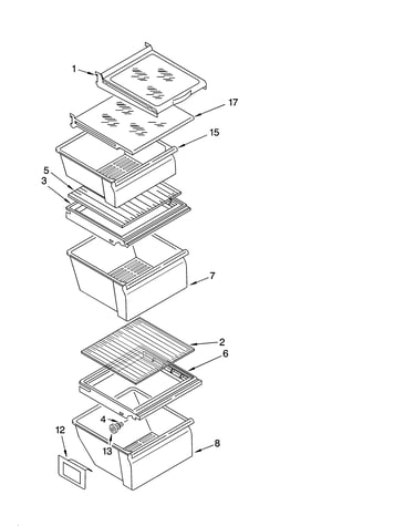 Refrigerator shelf parts