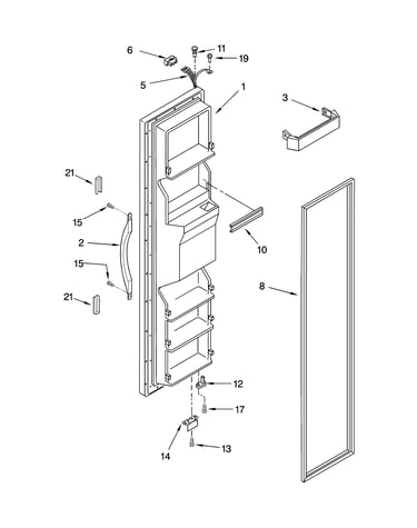 Freezer door parts