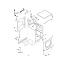 Kenmore Elite 11042926202 top and cabinet parts diagram