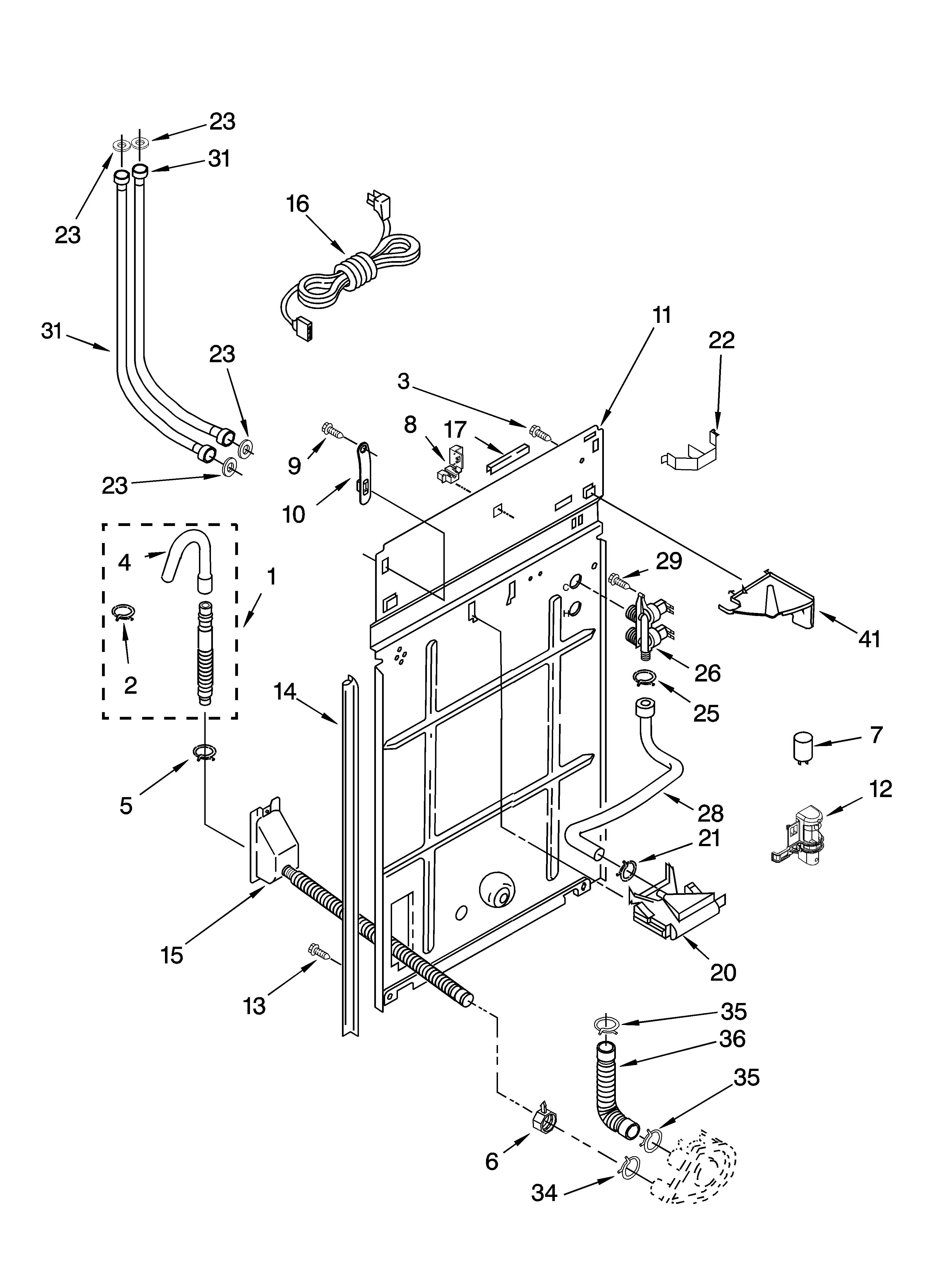 Rear panel parts