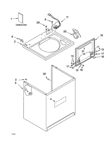 Top and cabinet parts