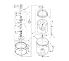 Kenmore 11015962400 agitator, basket and tub parts diagram