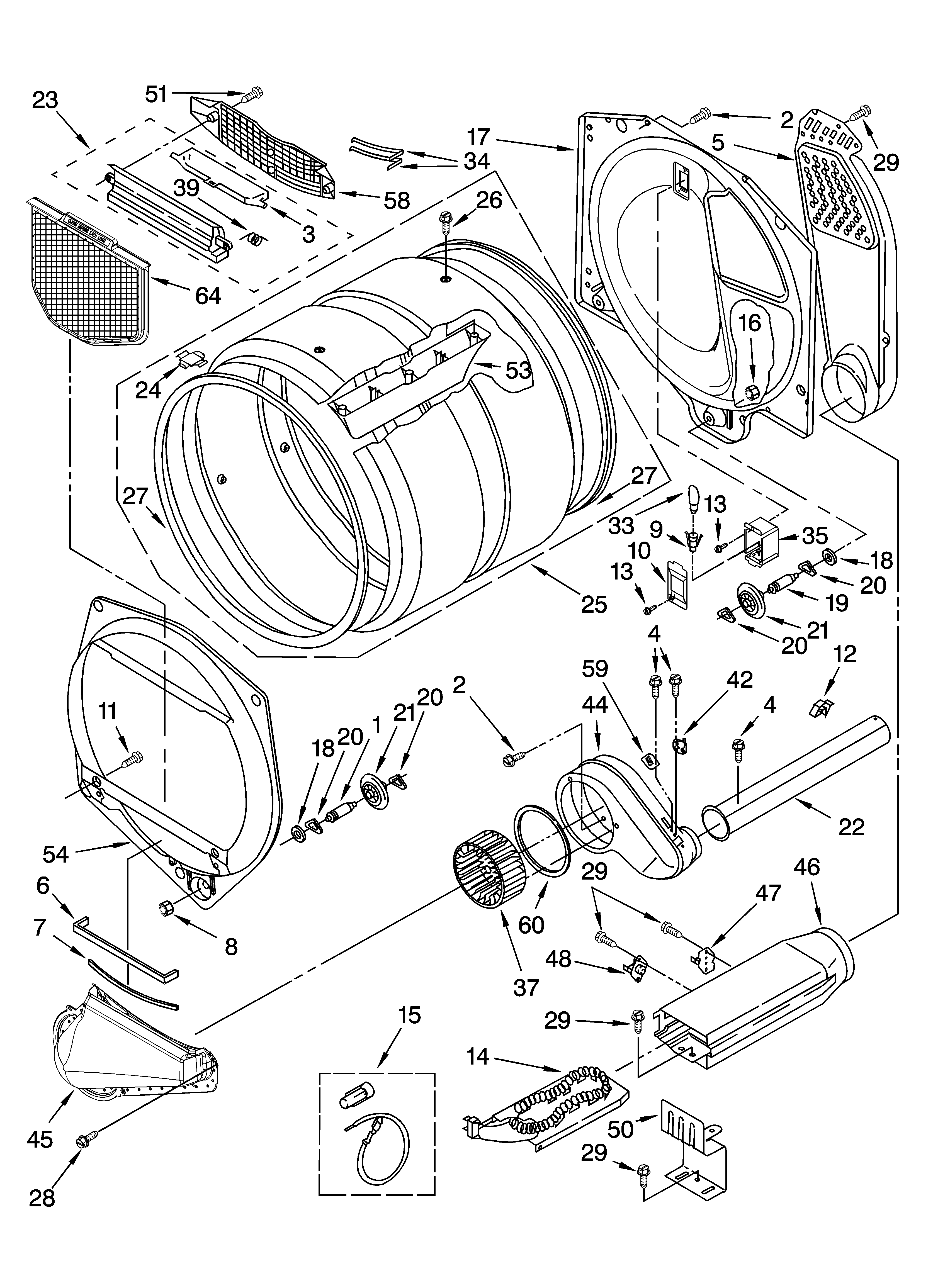Bulkhead parts and optional parts (not included)
