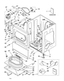Lower cabinet and front panel parts
