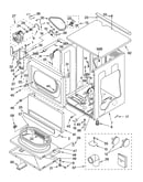 Upper cabinet and front panel parts