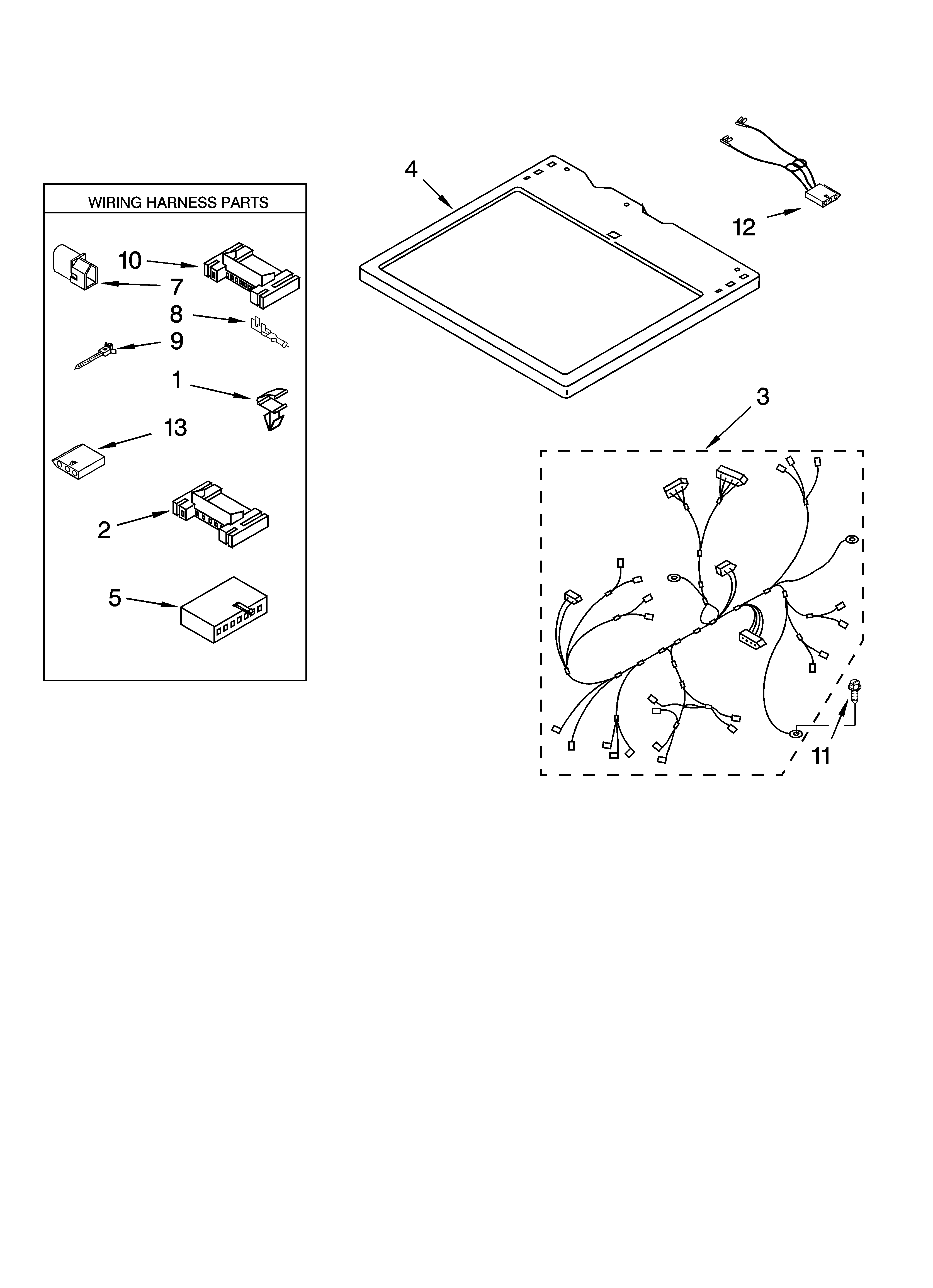 Dryer top parts