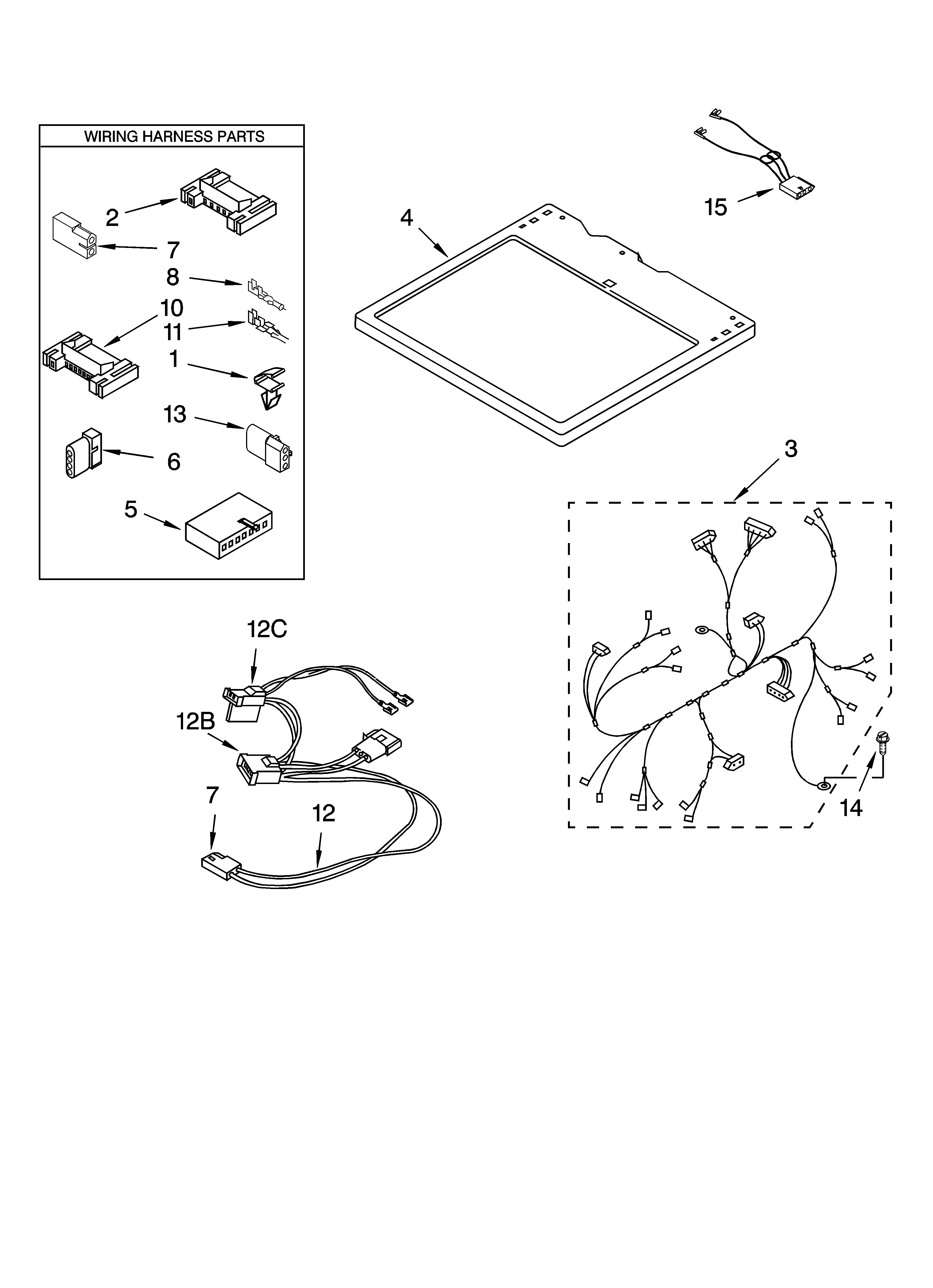 DRYER TOP PARTS