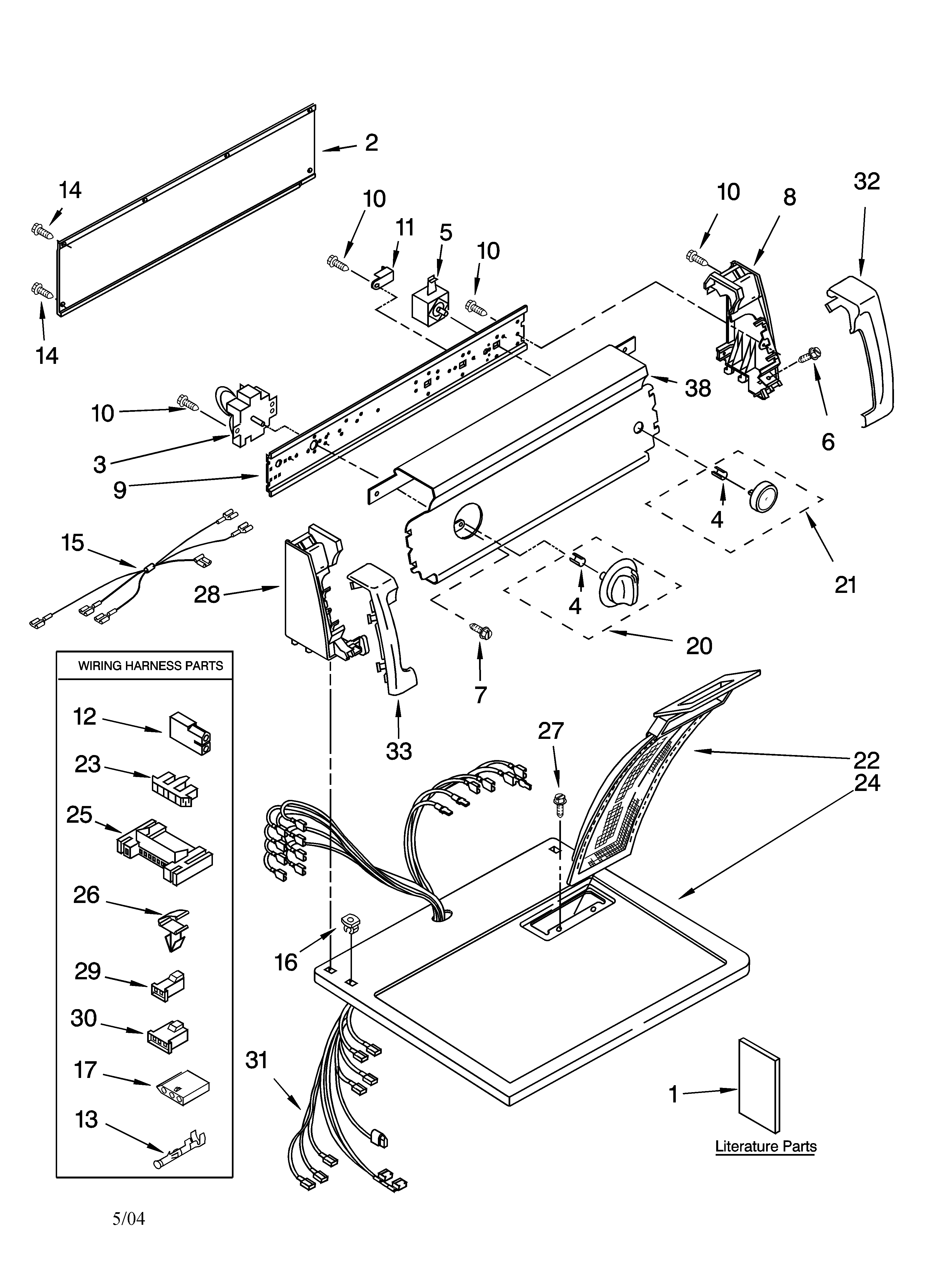Top and console parts