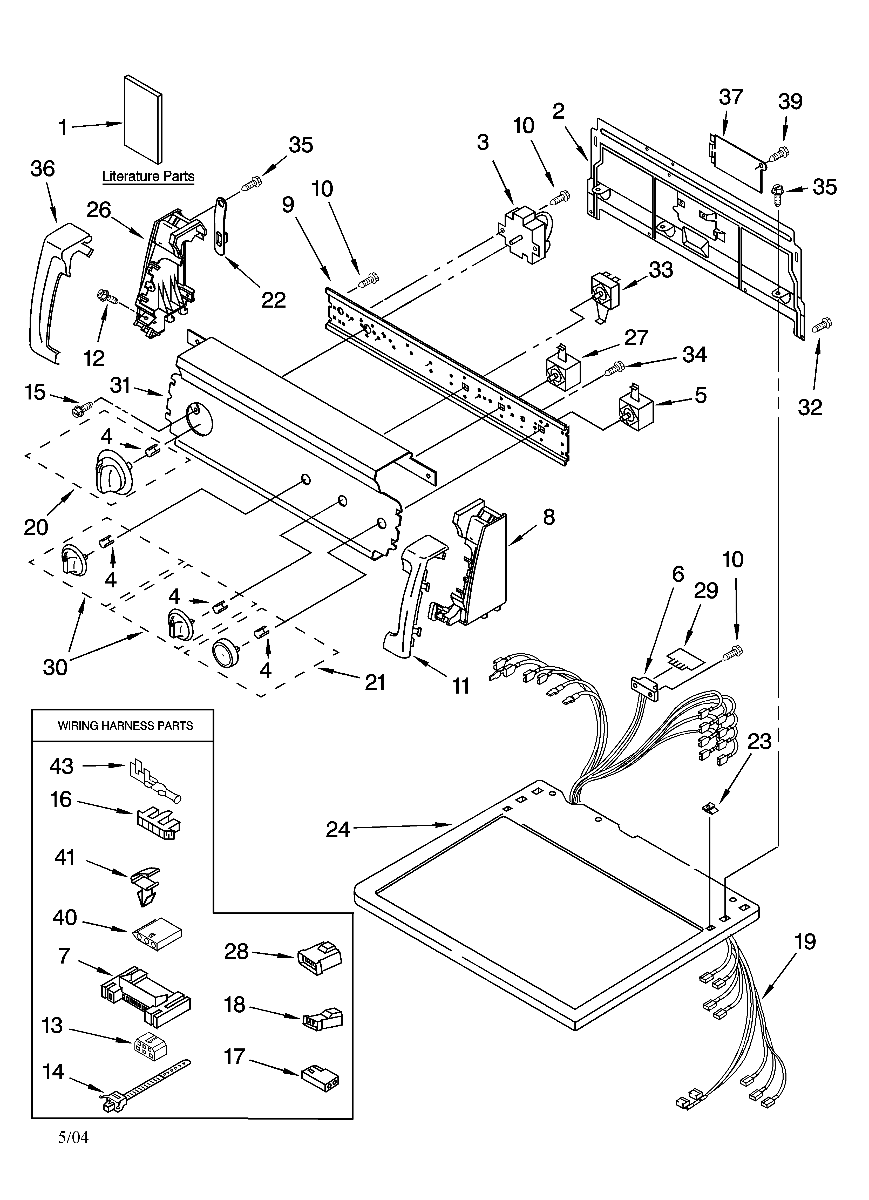 Top and console parts