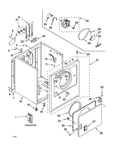 Cabinet parts and optional parts (not included)