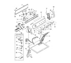 Kenmore 11062886101 top and console parts diagram