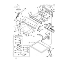 Kenmore 11074992301 top and console parts diagram