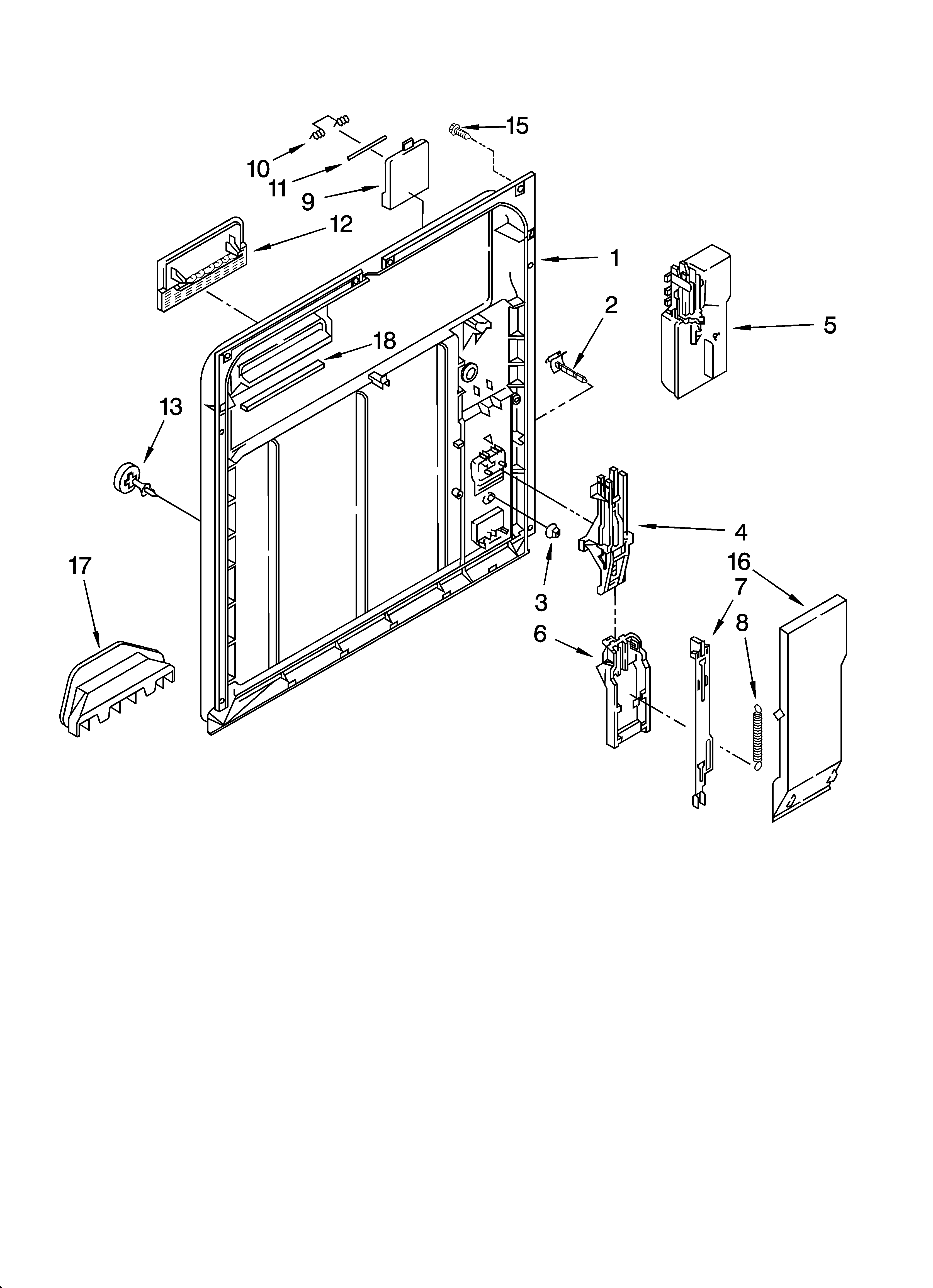 Inner door parts