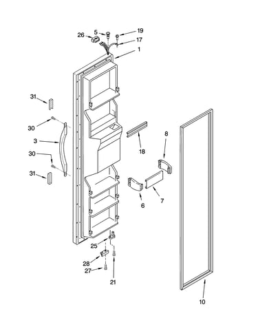 Freezer door parts