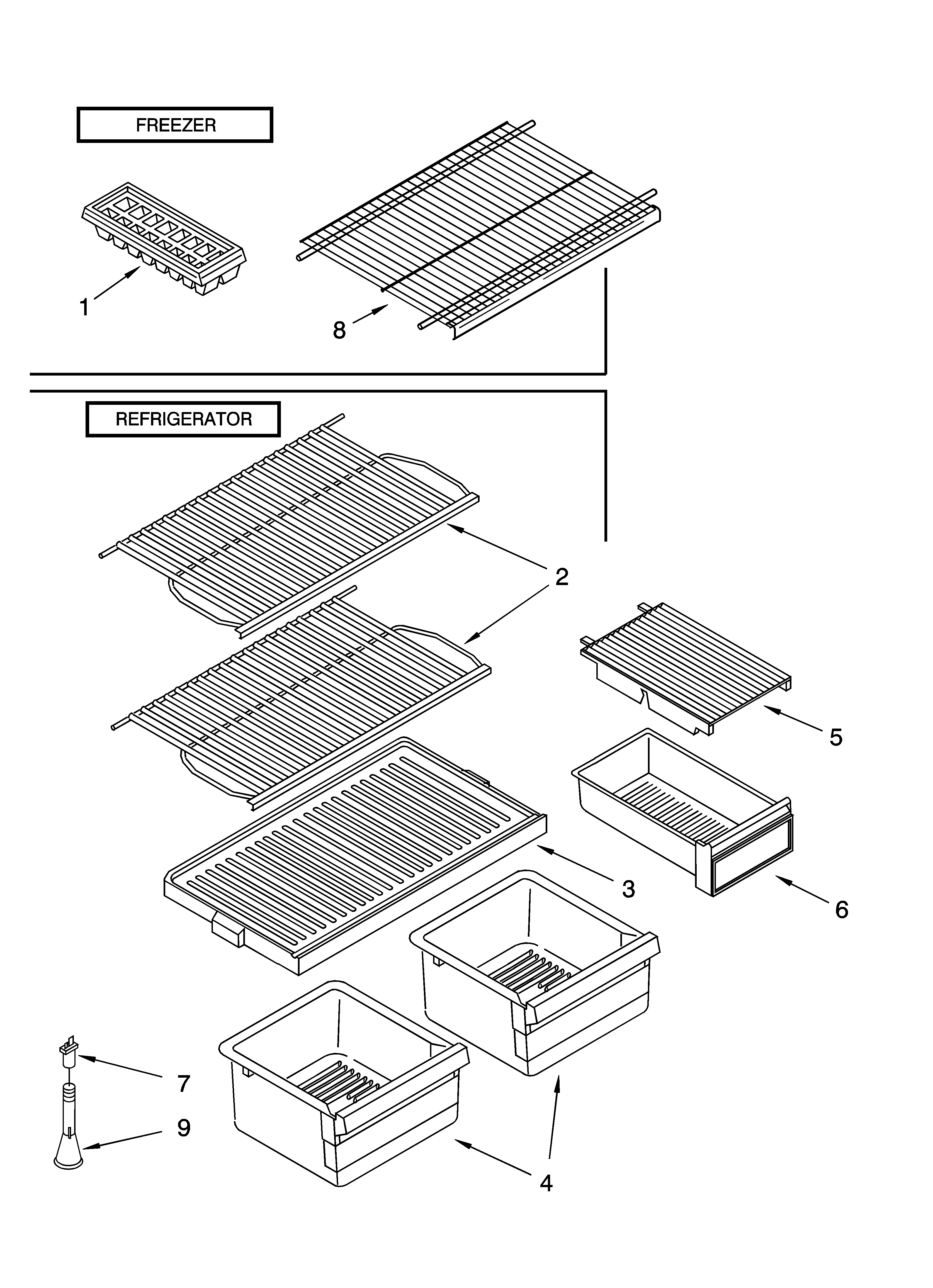 SHELF PARTS, OPTIONAL PARTS