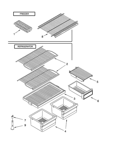 Shelf parts, optional parts