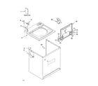 Kenmore 11015942401 top and cabinet parts diagram