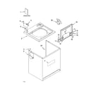 Kenmore 11015954401 top and cabinet parts diagram