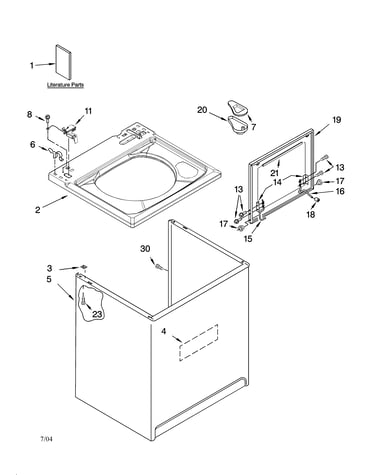 Top and cabinet parts