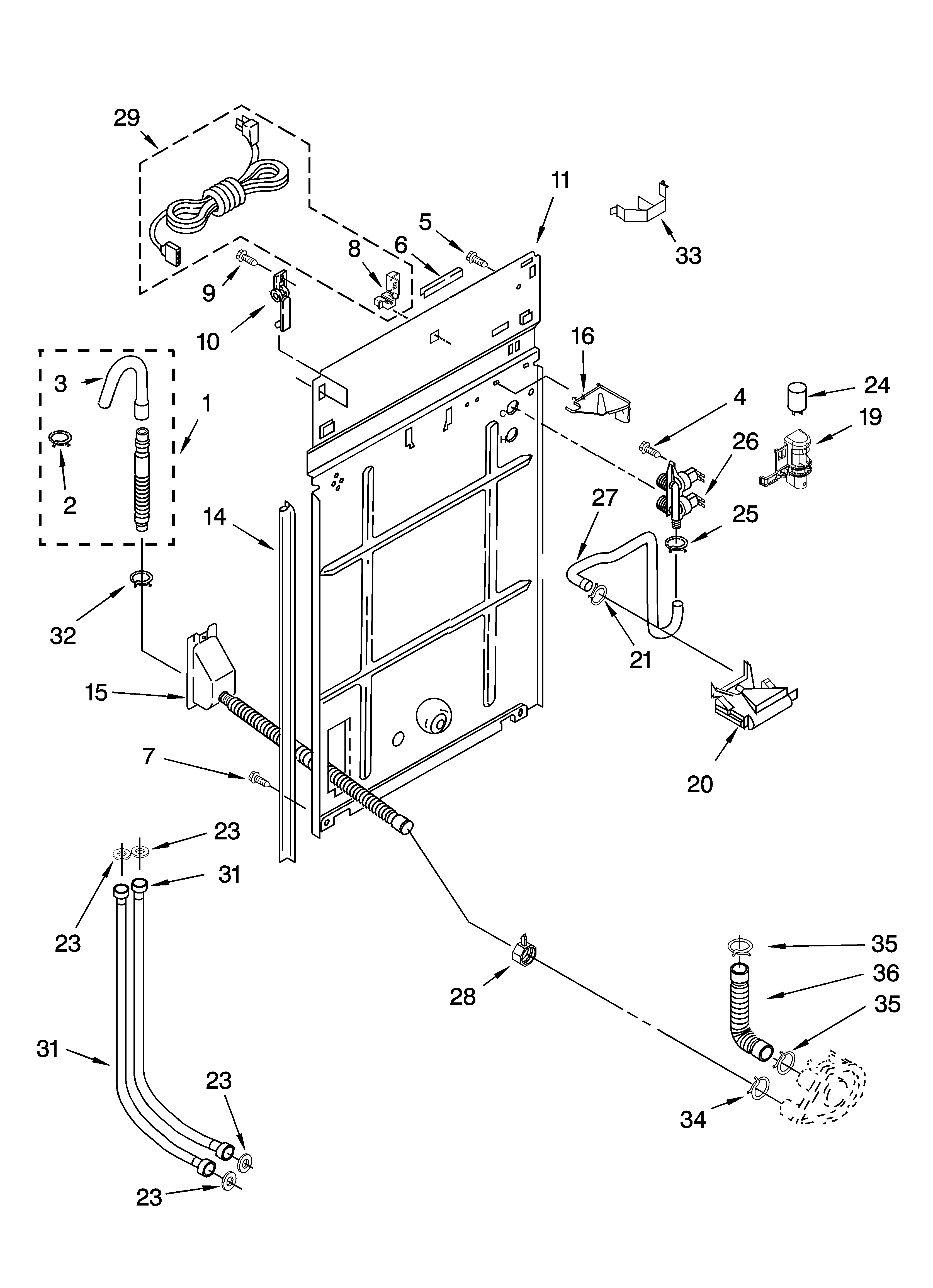 Rear panel parts