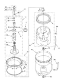 Agitator, basket and tub parts