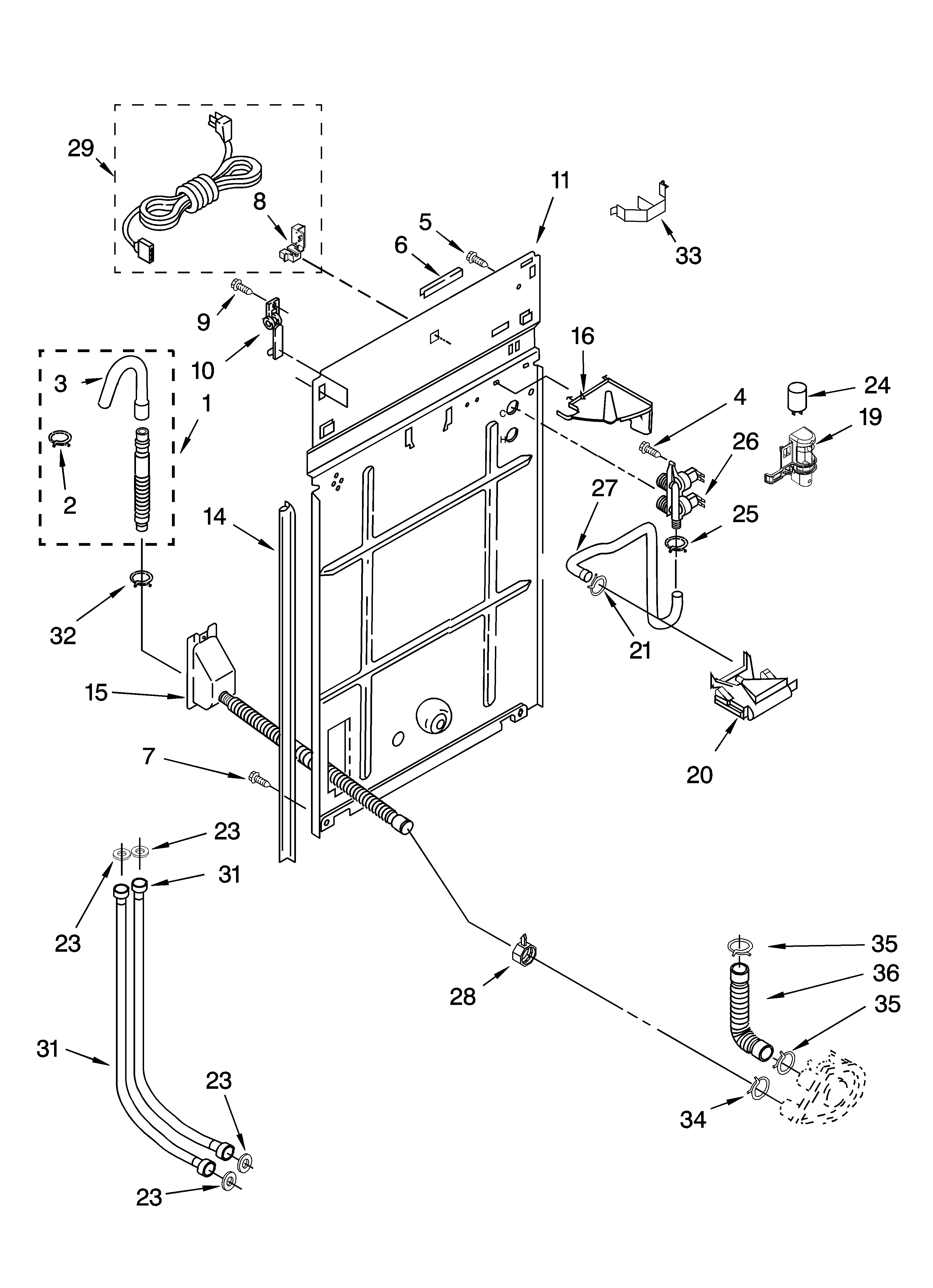 Rear panel parts
