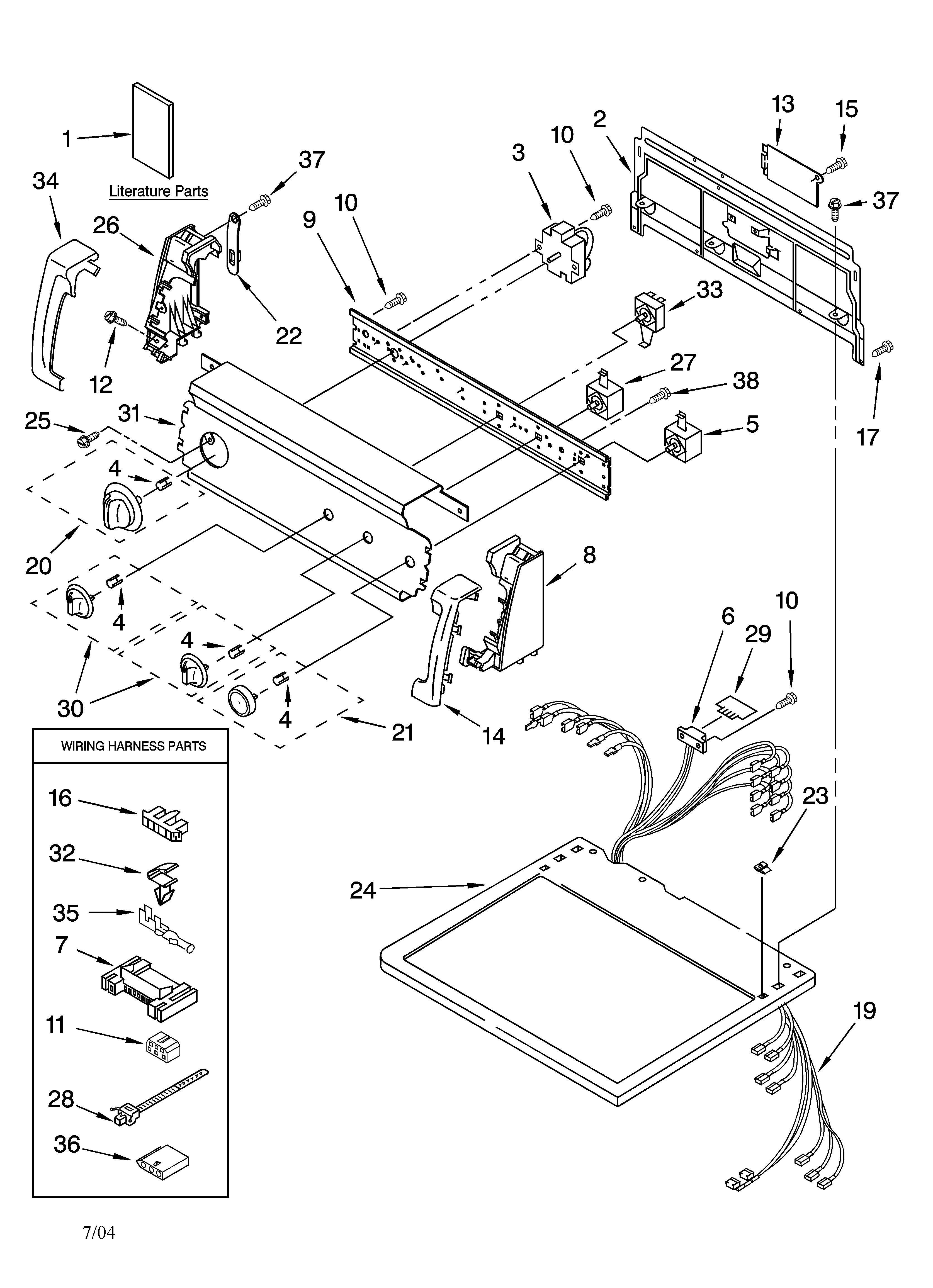 Top and console parts