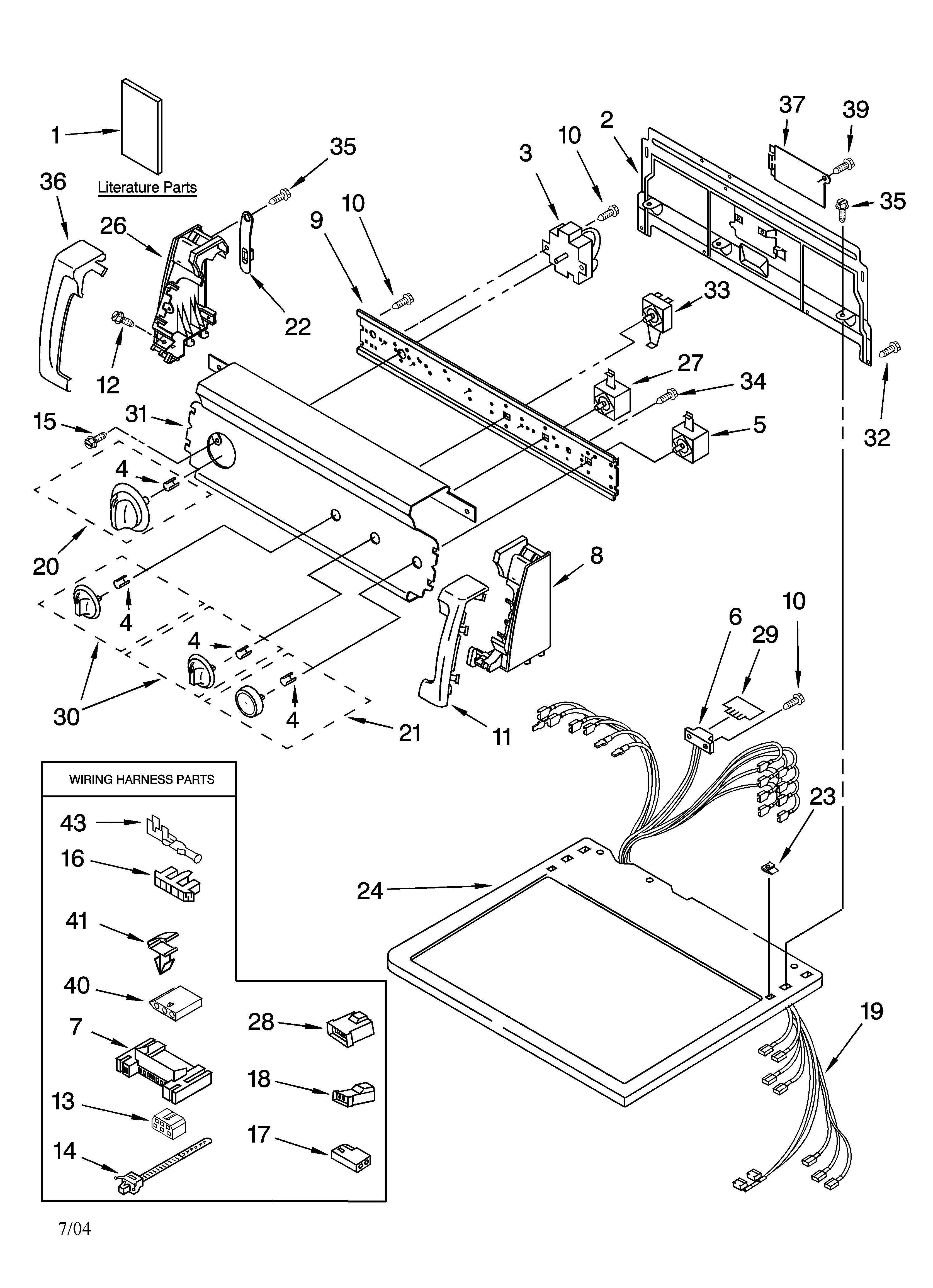 Top and console parts