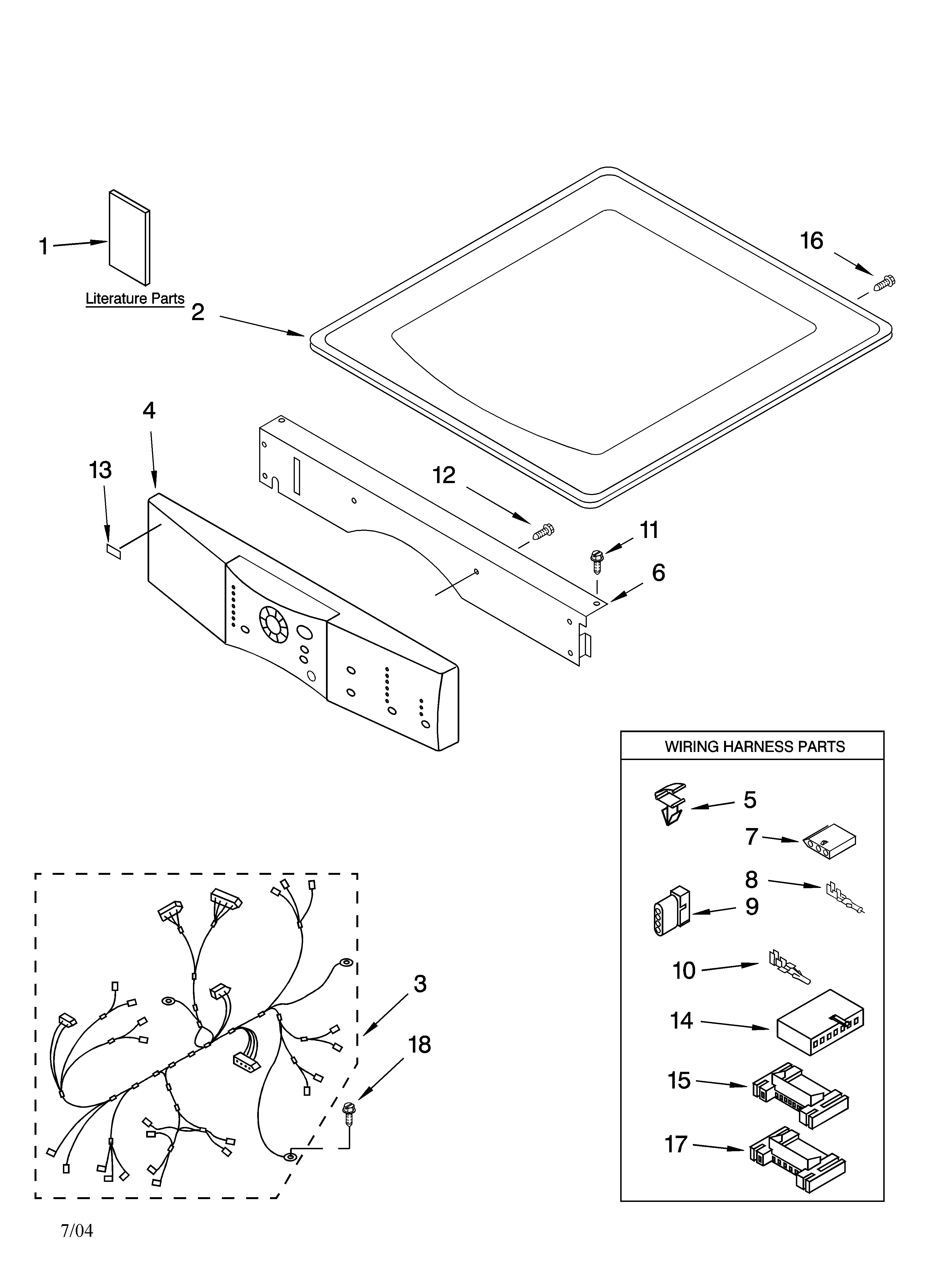 Top and console parts