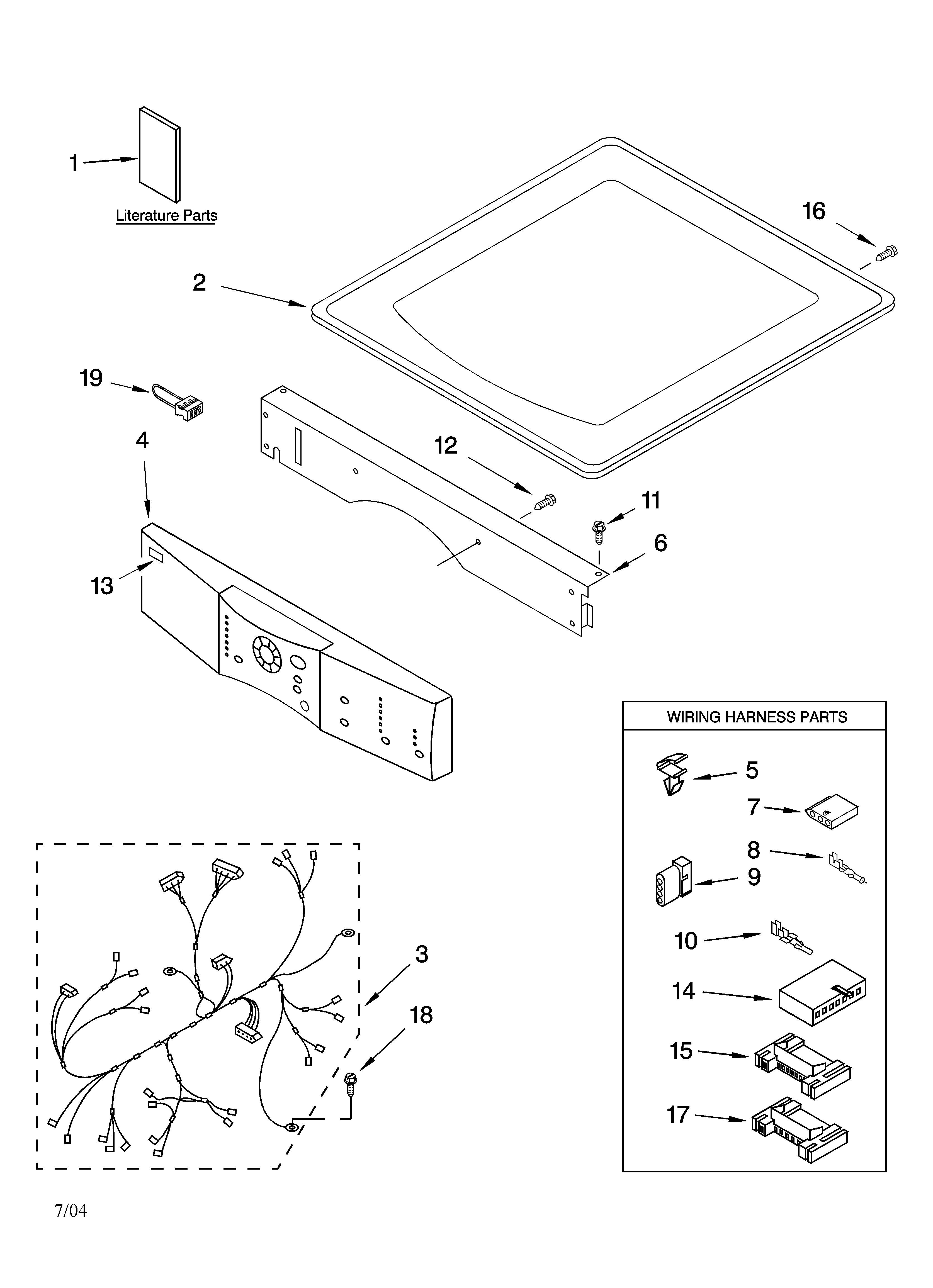Top and console parts