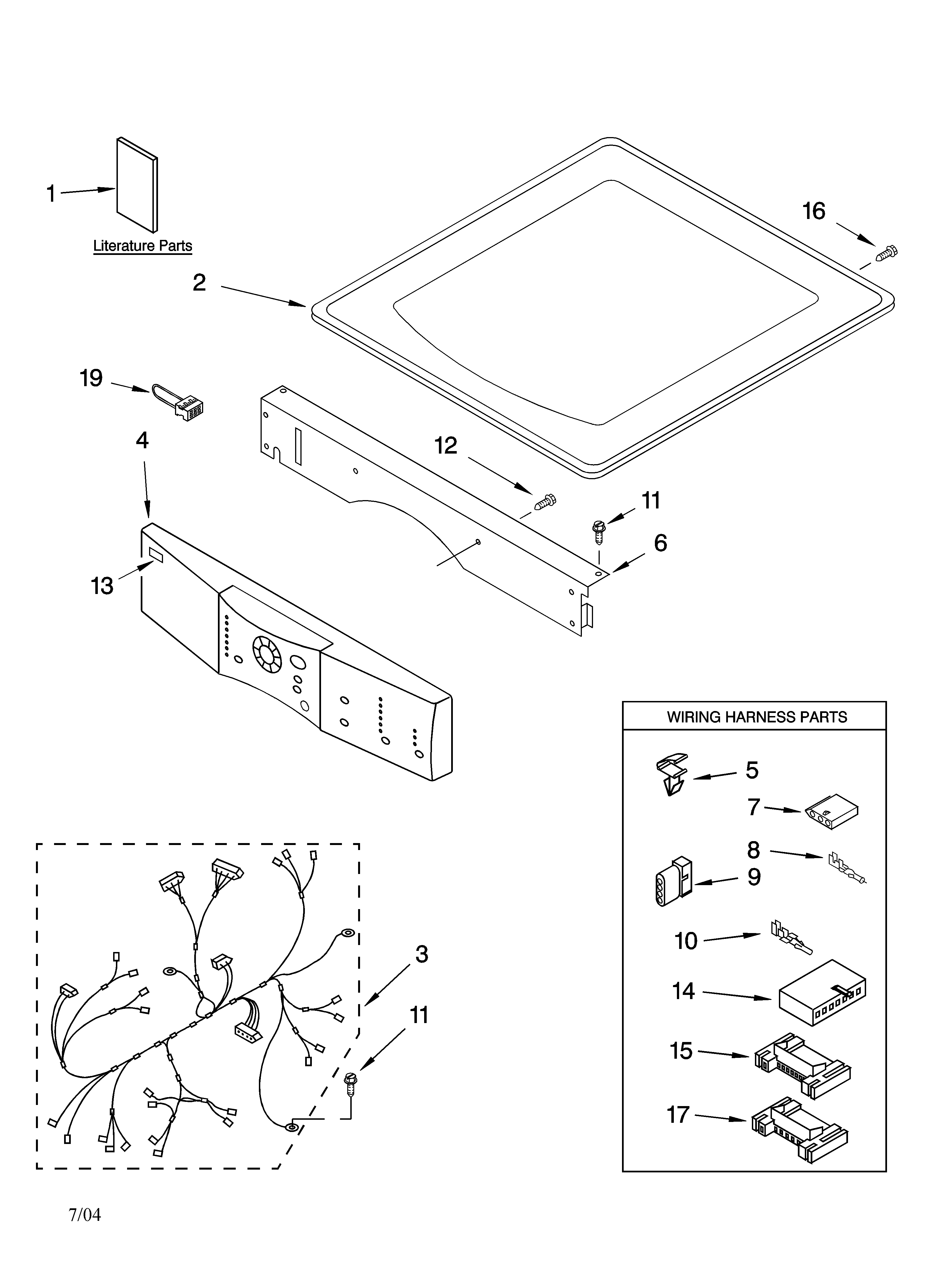 Top and console parts