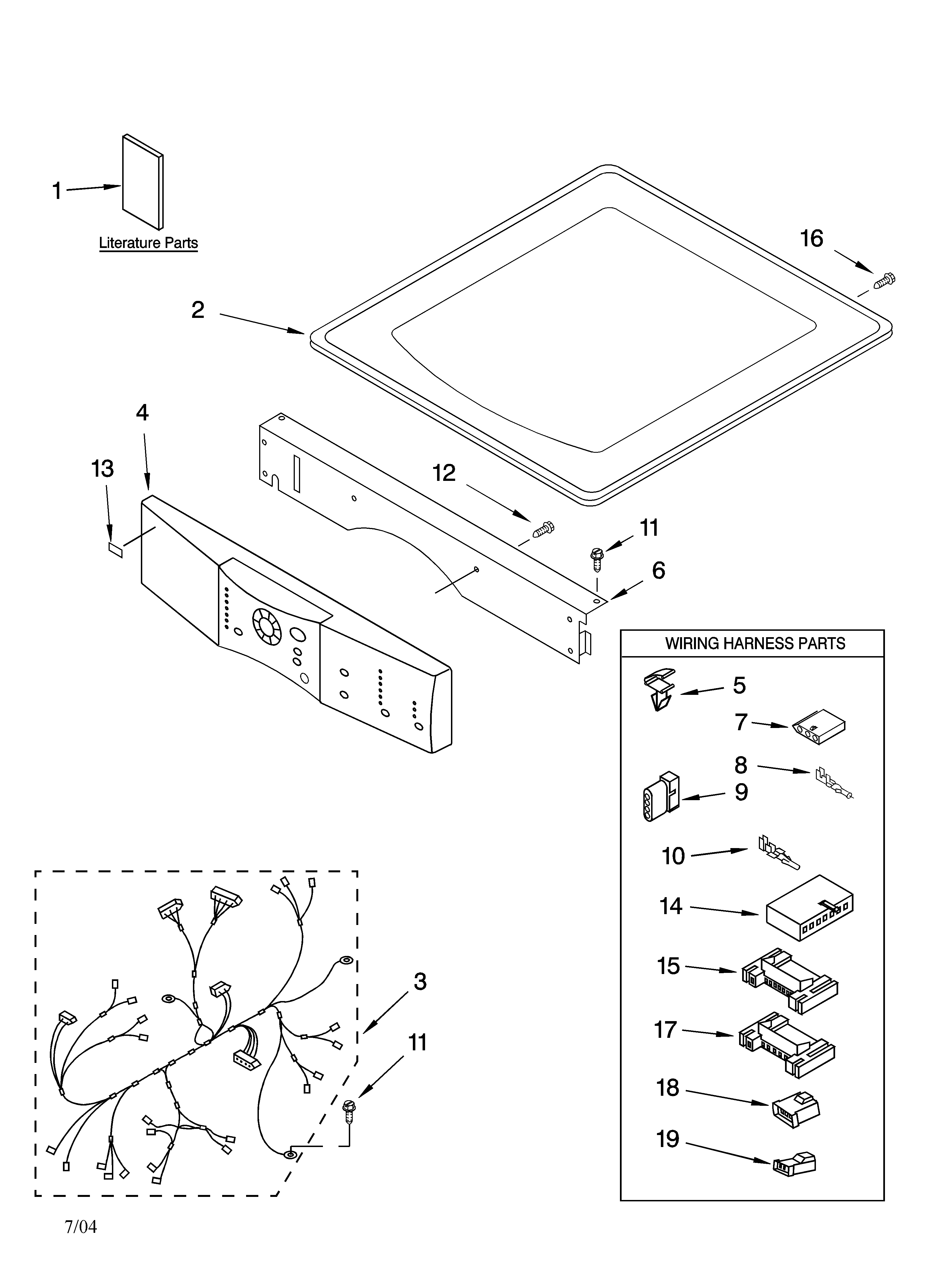 Top and console parts