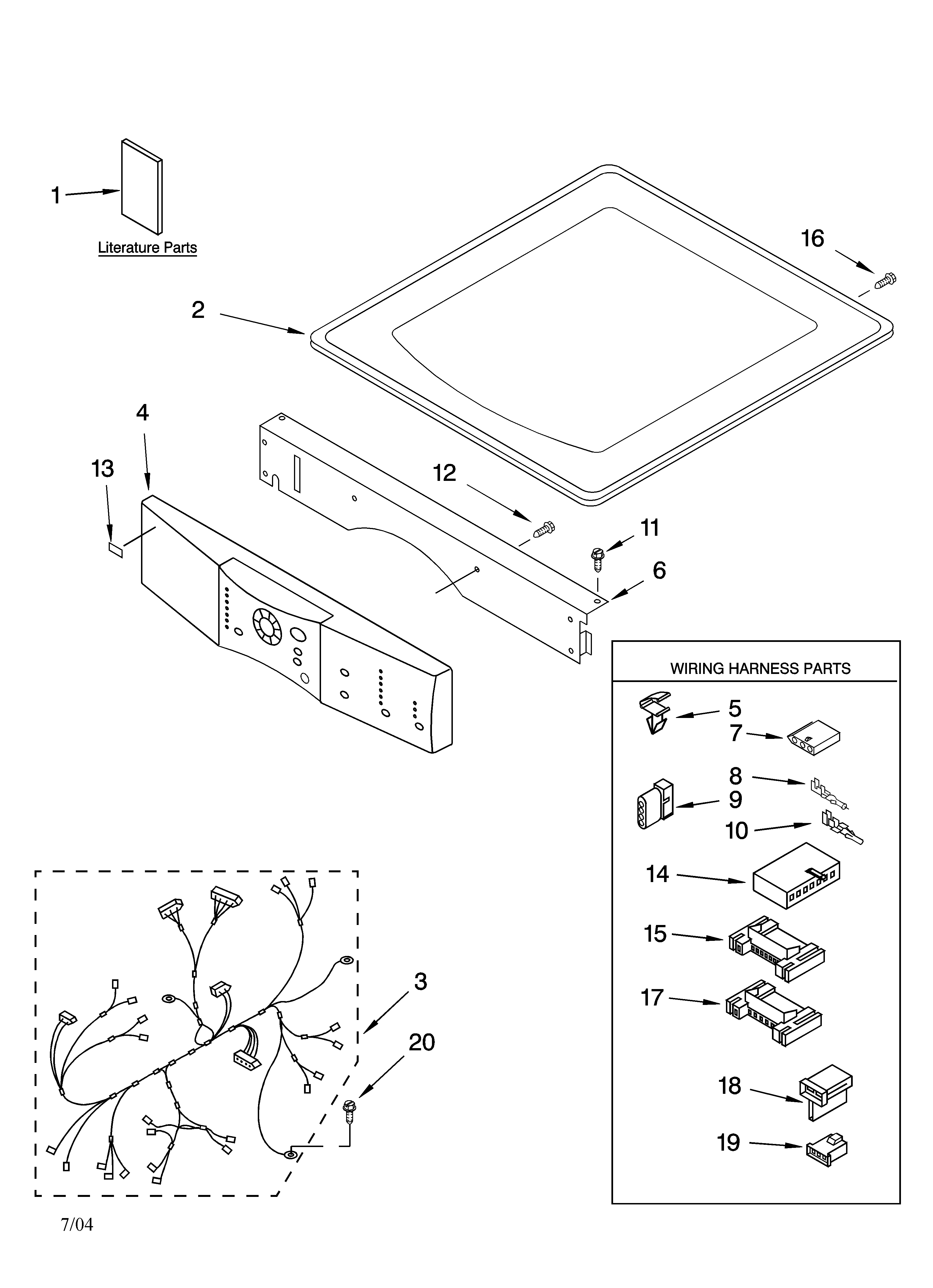 Top and console parts