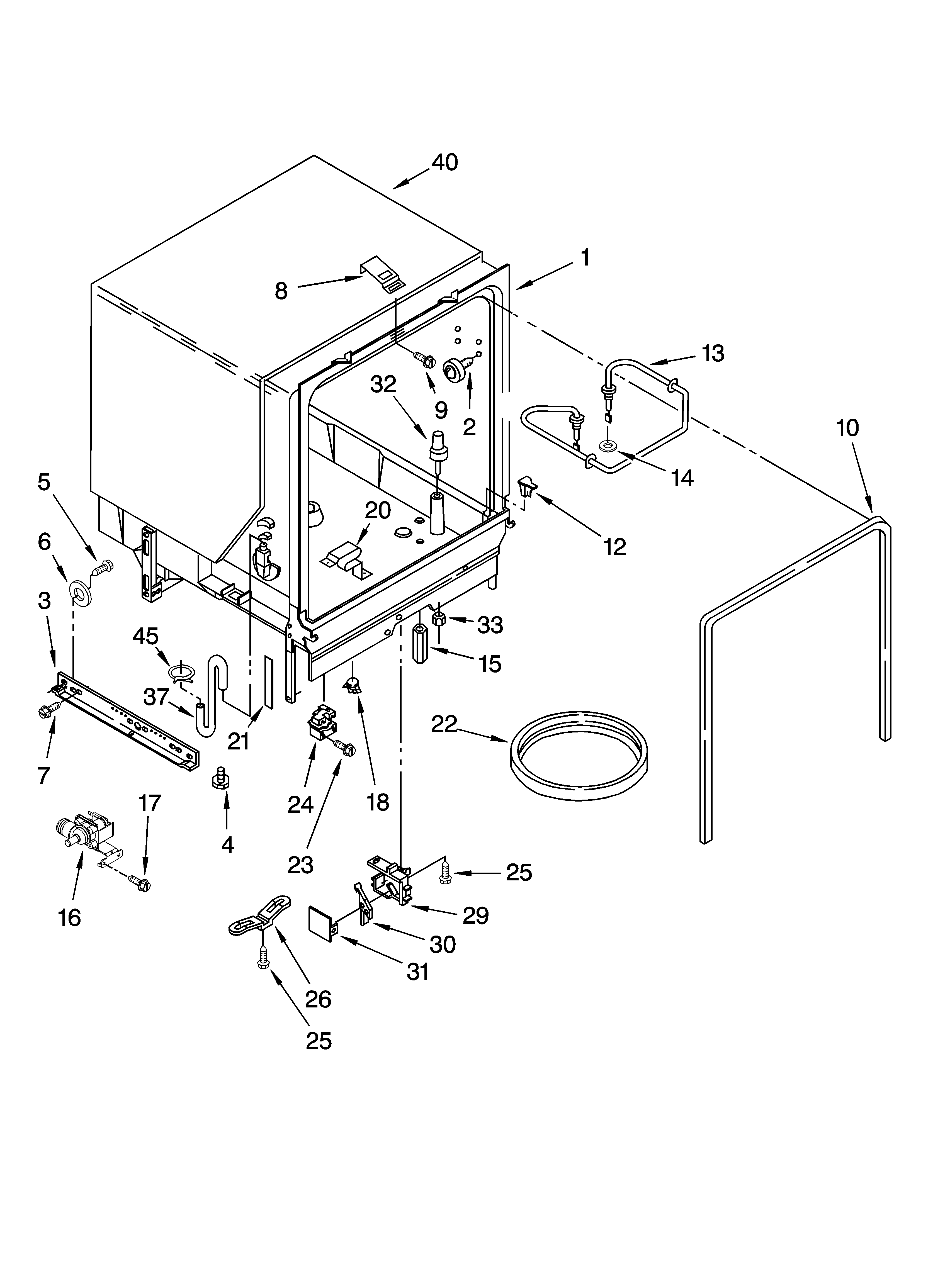 TUB ASSEMBLY PARTS