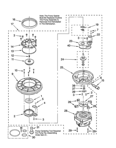Pump and motor parts