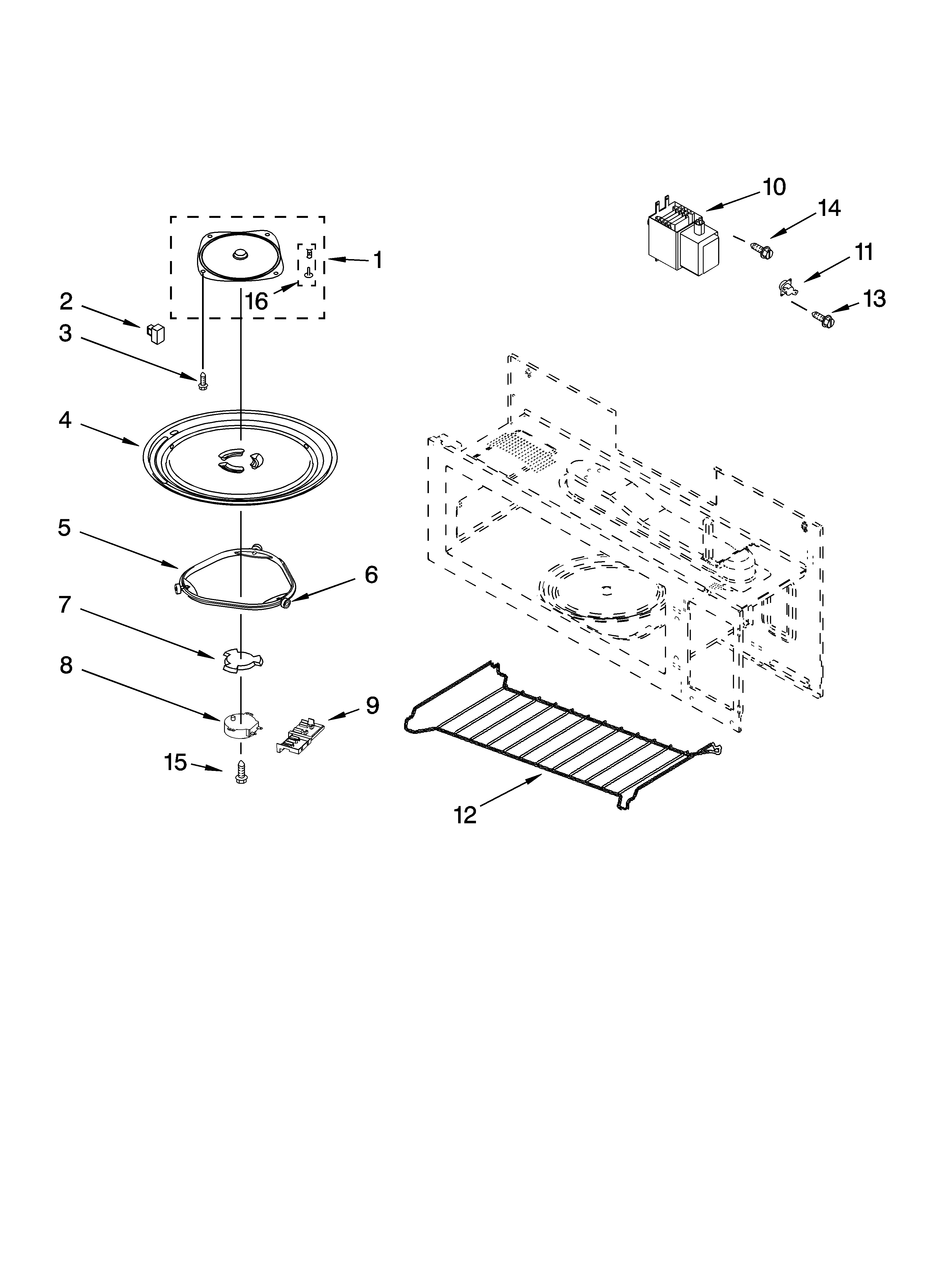 Magnetron and turntable parts