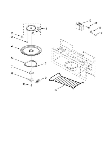 Magnetron and turntable parts