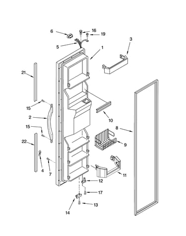 Freezer door parts