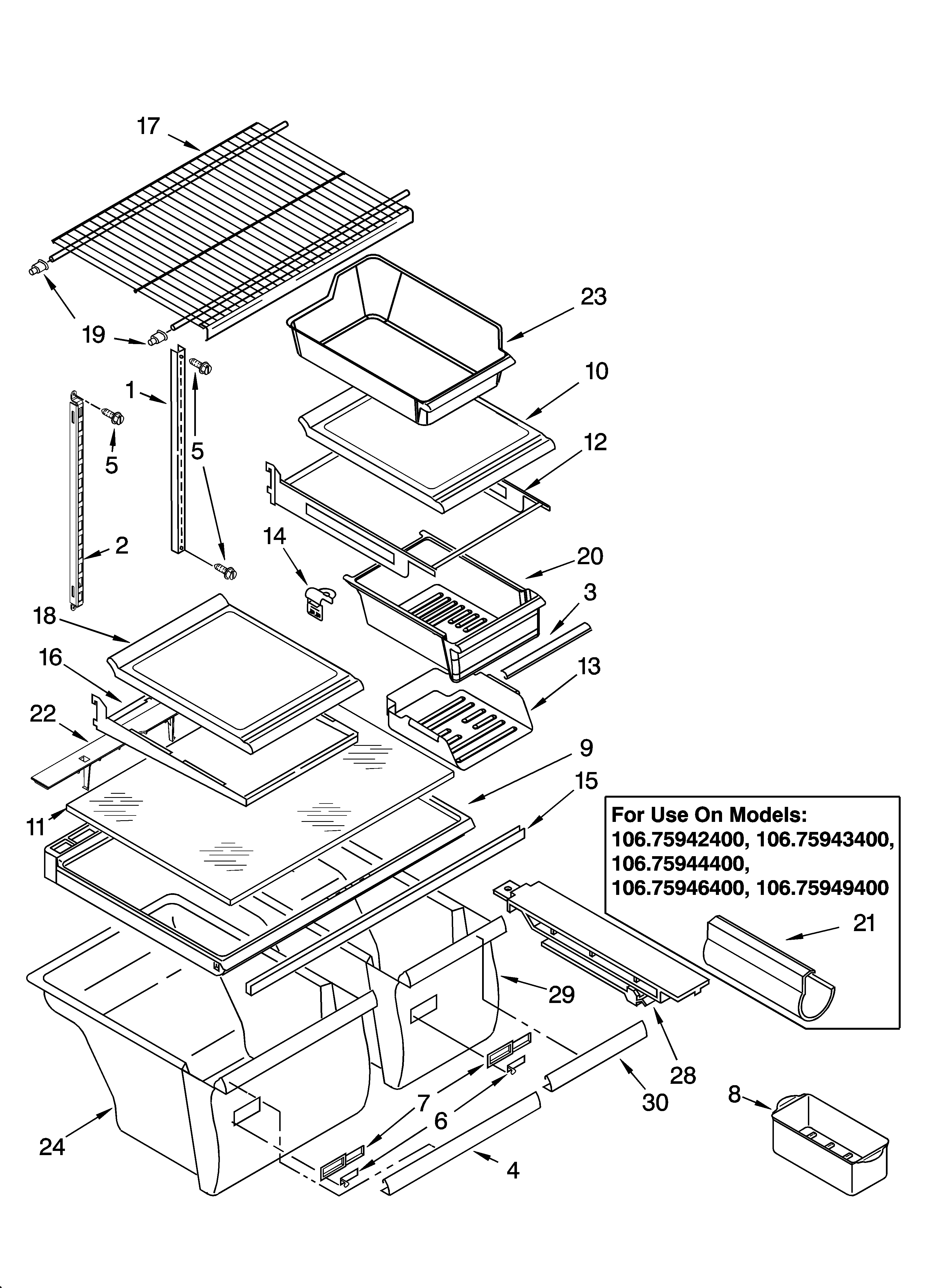Shelf parts