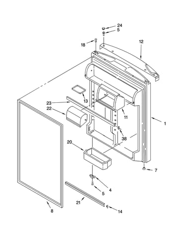Refrigerator door parts
