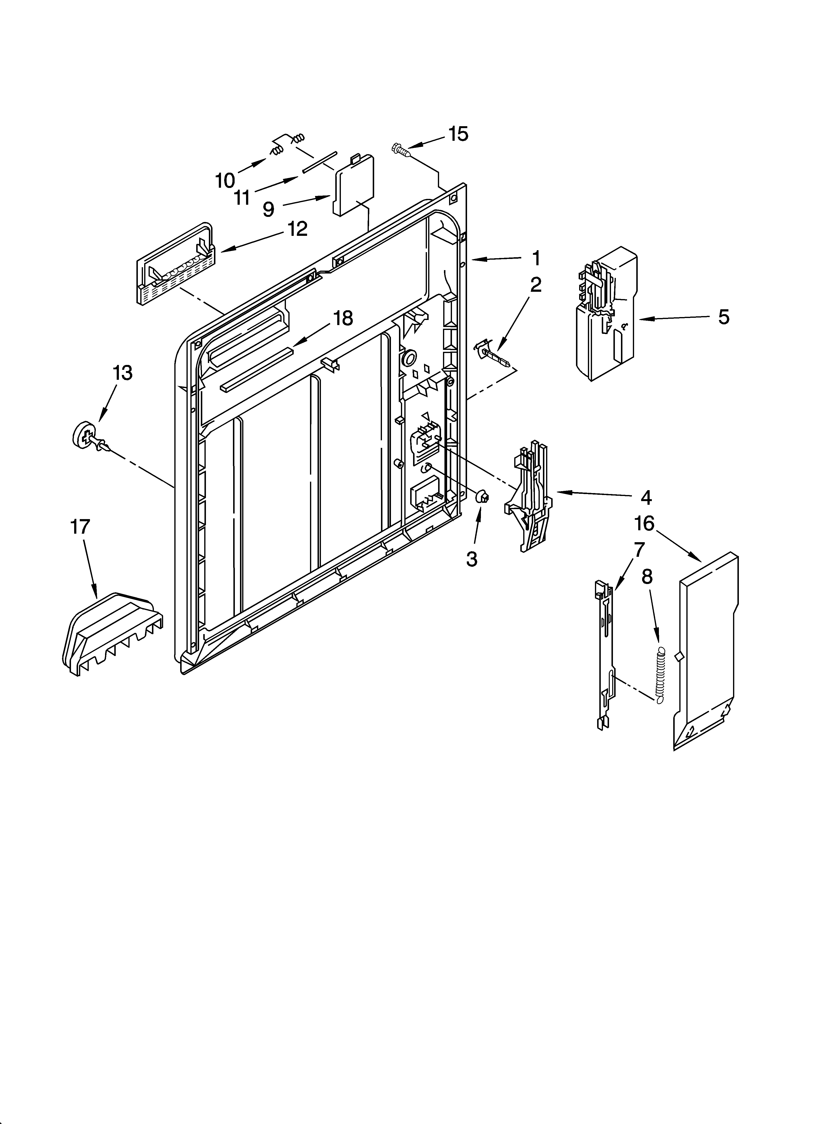 Inner door parts