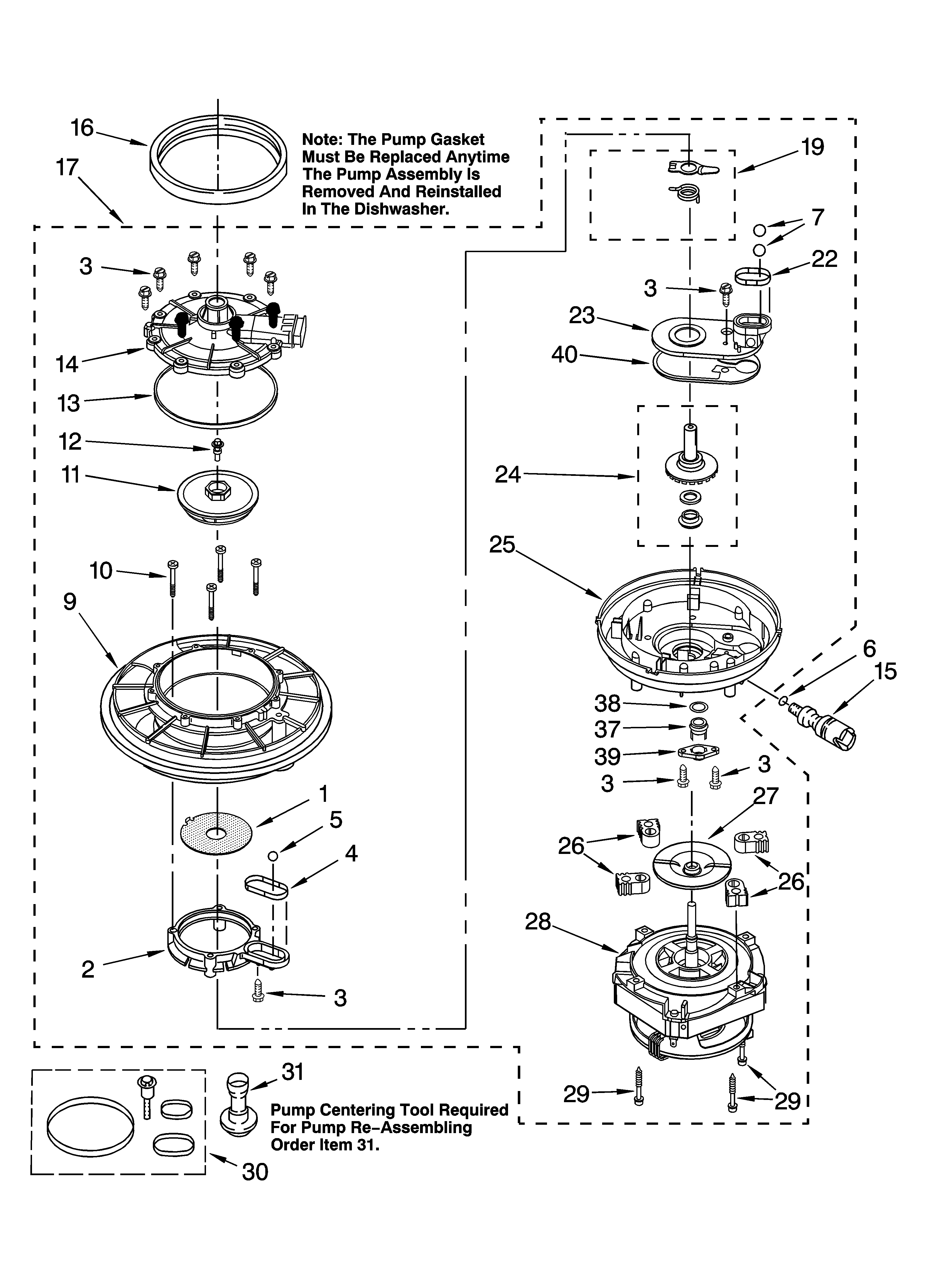Pump and motor parts