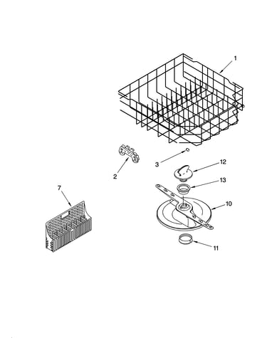 Lower dishrack parts