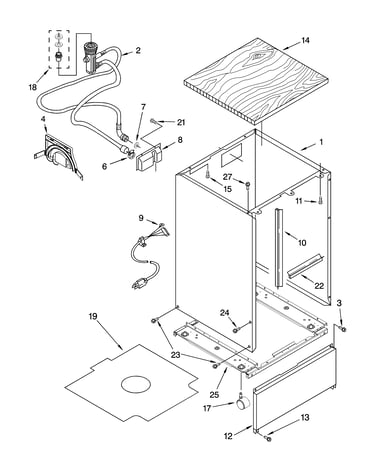 Cabinet parts, optional parts (not included)