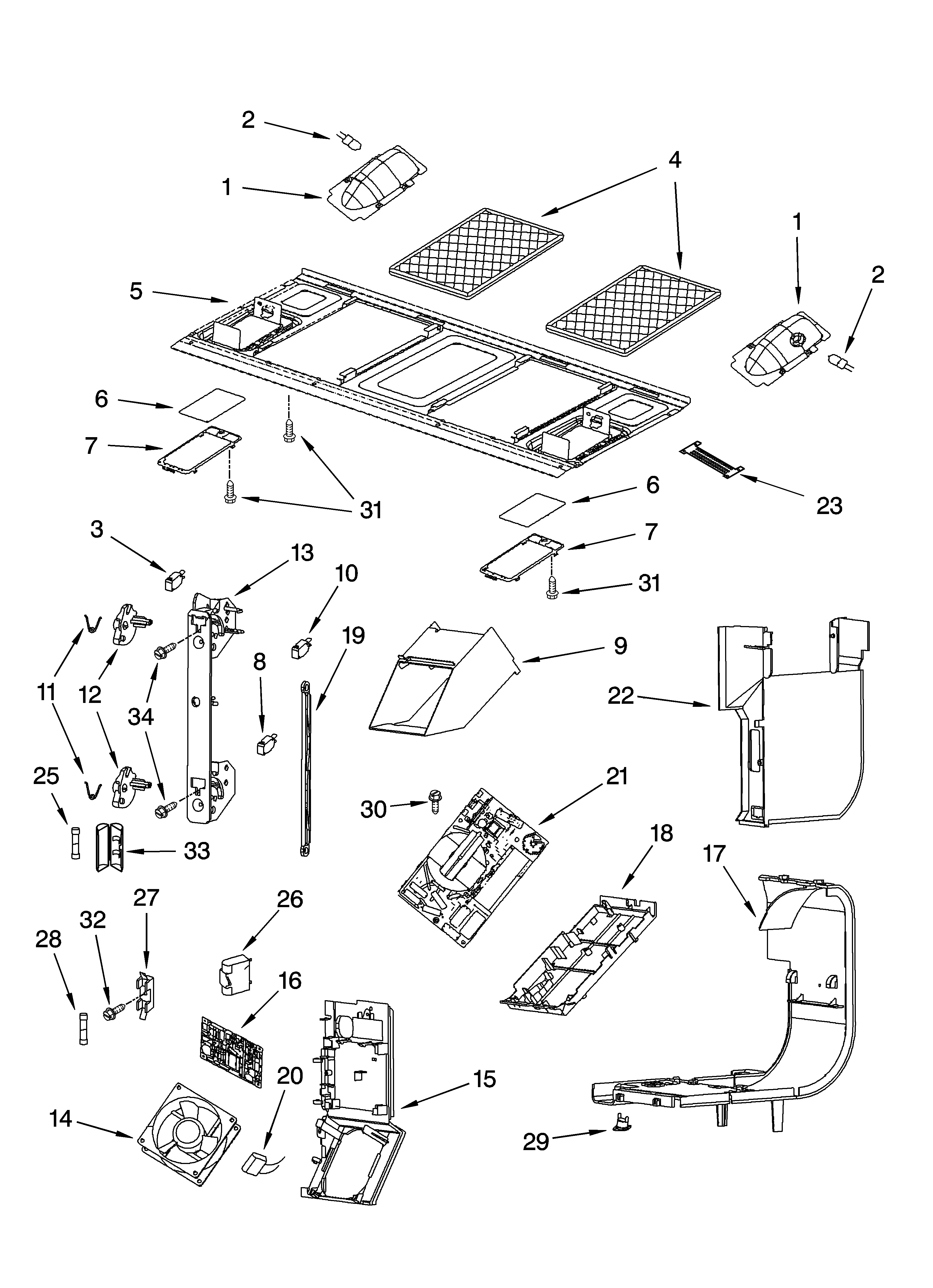 Interior and ventilation parts
