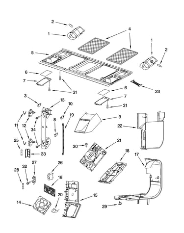 Interior and ventilation parts