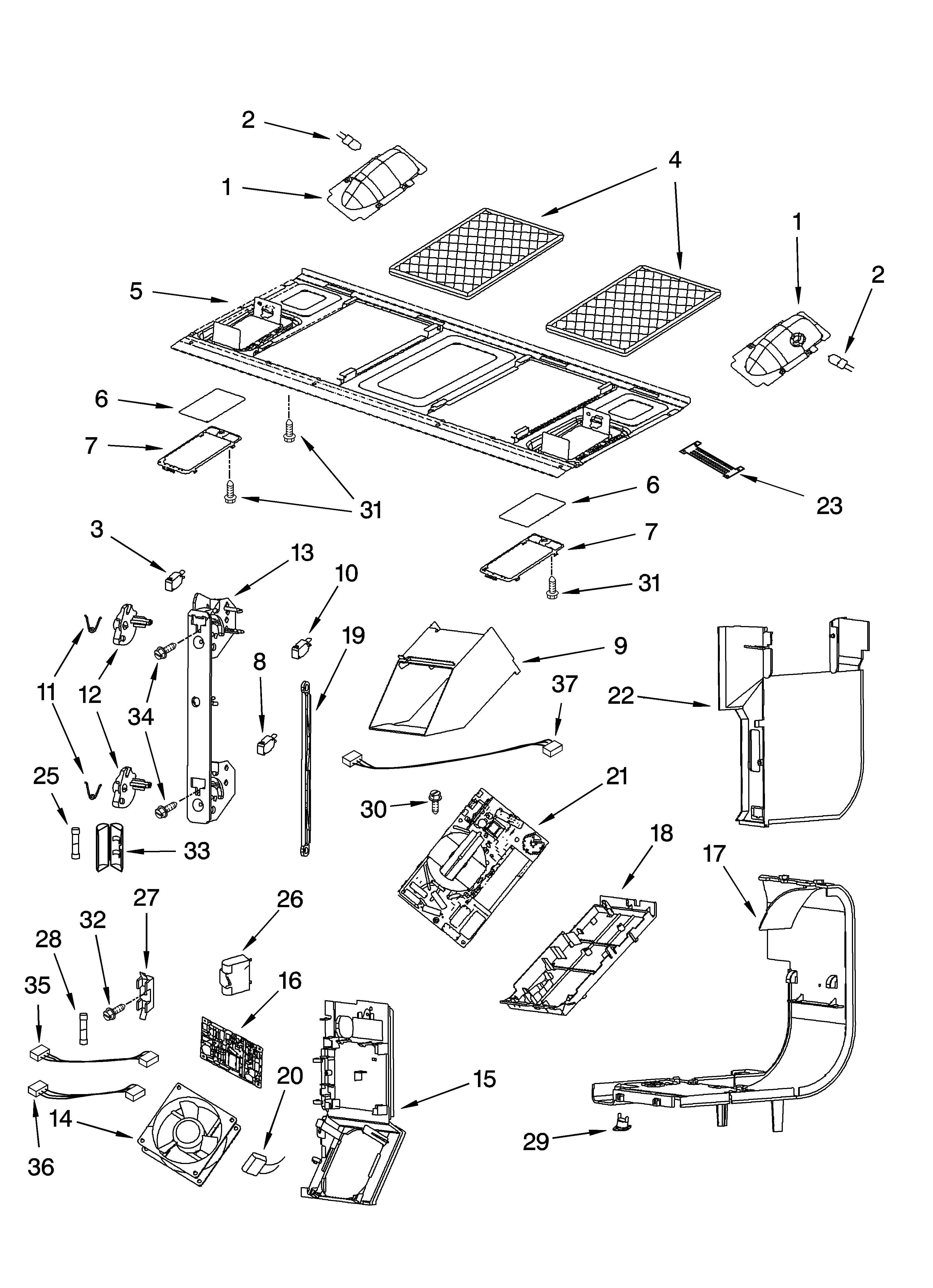 Interior and ventilation parts